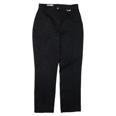LIFE STYLE Floral Trousers Black Regular Straight Womens W28 L27