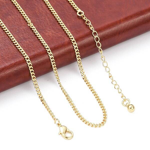 Brass Curb Chain Necklaces