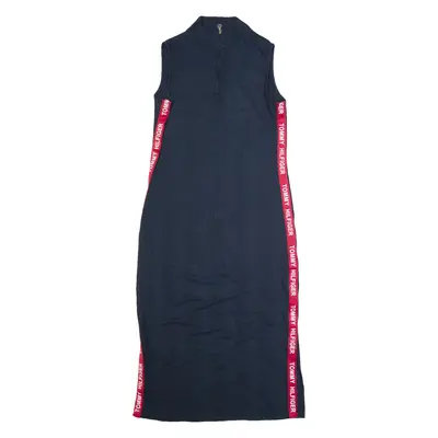 TOMMY HILFIGER Womens Bodycon Dress Blue Sleeveless Long XS