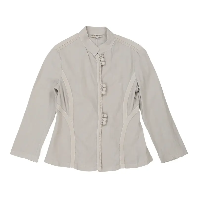 Emporio Armani Jacket - Small Beige Linen Blend | Size: small