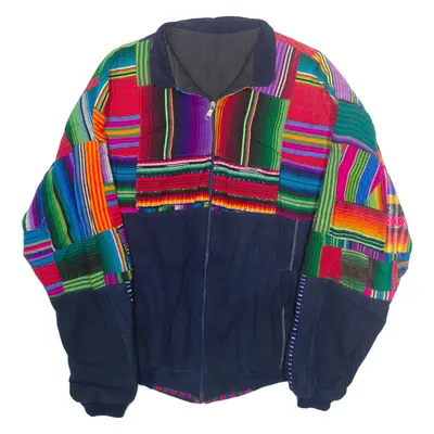 Mens Jacket Blue Crazy Pattern M