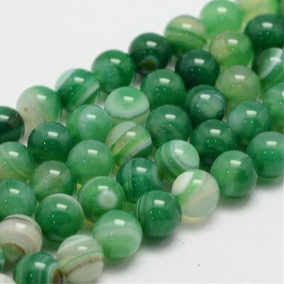 Natural Striped Agate/Banded Agate Bead Strands