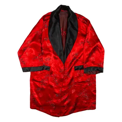 Womens Kimono Top Red Long Sleeve Floral S