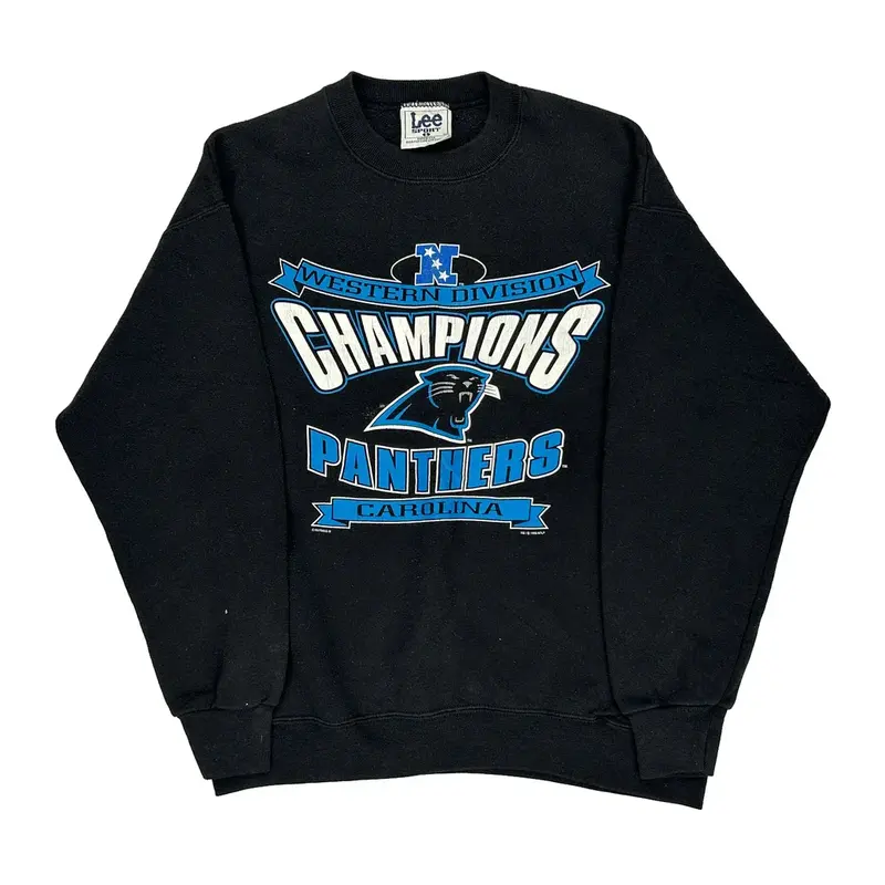 Made In Usa Carolina Panthers Lee Nfl Sweatshirt - No Size Black Cotton