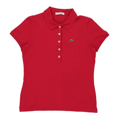 Lacoste Polo Shirt - Large Red Cotton