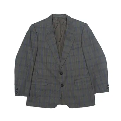 ATELIER TORINO Entwurf Blazer Jacket Grey Wool 90s Check Mens M