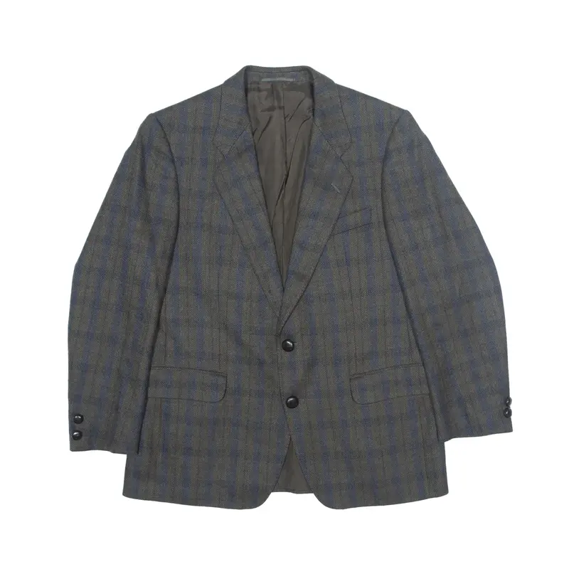 ATELIER TORINO Entwurf Blazer Jacket Grey Wool 90s Check Mens M