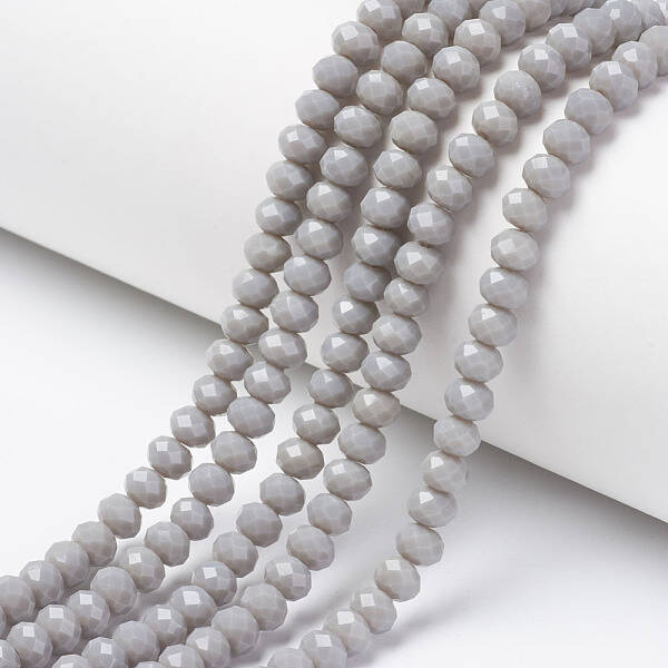 Opaque Solid Color Glass Beads Strands