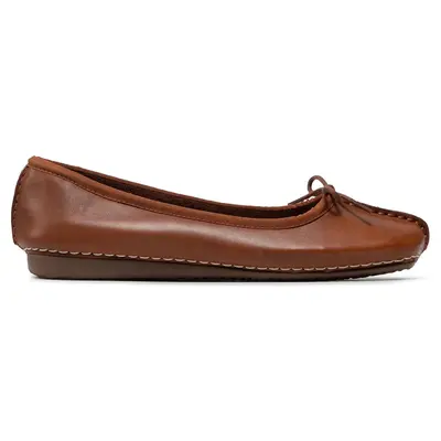 Clarks Freckle Ice Leather Women's Comfort Shoes - Dark Tan - Size:US 8.5 Women