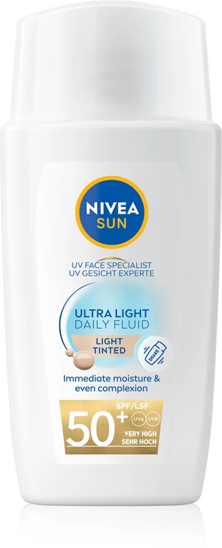 NIVEA SUN Ultra Light toning lotion SPF 50+ color Light 40 ml