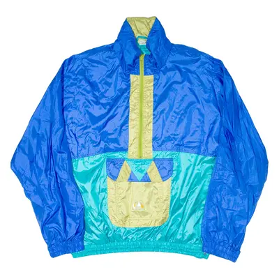 WATERSTOP Windbreaker Jacket Blue 90s Colourblock Mens XL