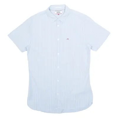 TOMMY HILFIGER Slim Fit Mens Shirt Blue Pinstripe S