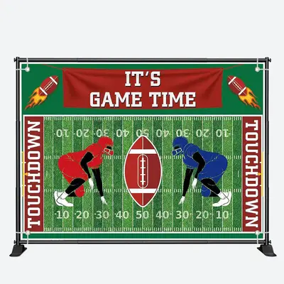 Its Game Time Touch Down Football Sports Backdrop - Aperturee