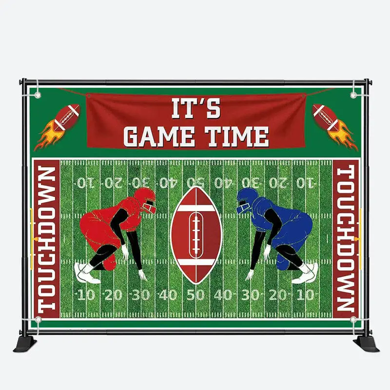 Its Game Time Touch Down Football Sports Backdrop - Aperturee