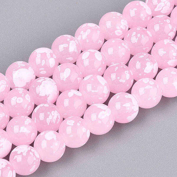 Baking Paint Glass Beads Strands