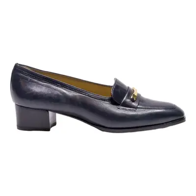 BALLY Loafer Shoes Black Leather Womens UK 4.5