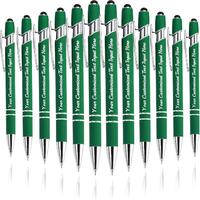 FREE LASER ENGRAVING ON 12 Personalized Pens 12 Pack Free Name LOGO Print- Silver