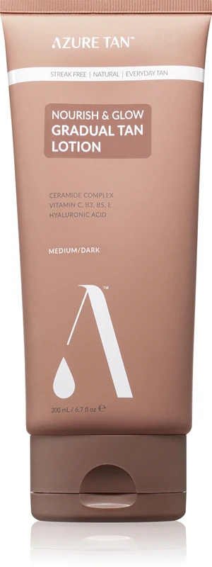 Azure Tan Nourish & Glow Self-Tanning Body Cream Color Medium/Dark 200ml