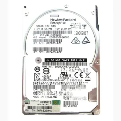872283-001 HP 300GB 6Gb/s SAS 10000 2.5-inch Hard Drive