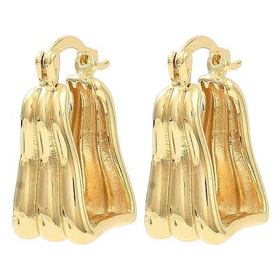 Rack Plating Brass Hoop Earrings