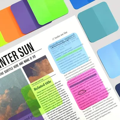 Multicolor Transparent Sticky Note, 8 Packs Square Waterproof Self-adhesive Note Pad, Translucent Post-it Note Stickers for ...