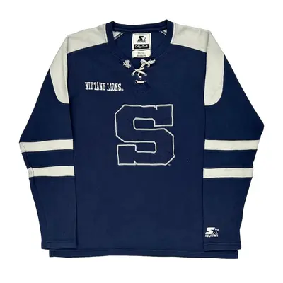 Nittany Lions Starter Graphic Sweatshirt - 2XL Blue Cotton Blend