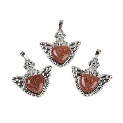 Synthetic Goldstone Pendants