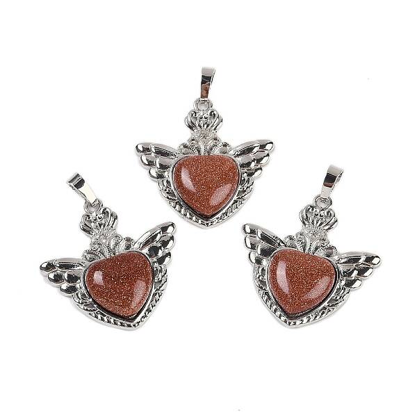 Synthetic Goldstone Pendants