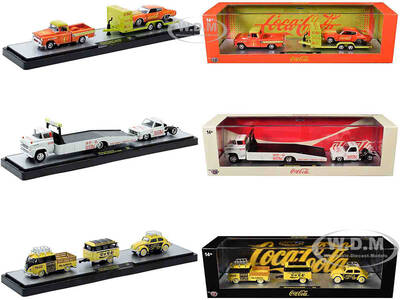 Auto Haulers Coca-Cola Set of 3 pieces Release 43 Limited Edition to 6200 pieces Worldwide 1/64 Diecast Models by M2 Machin...