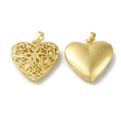 Rack Plating Brass Locket Pendants