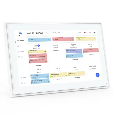 15.6 Inch Smart Digital Calendar & Wall Planners, Full HD Interactive Touchscreen Display for Family Schedules Chore Chart - ...