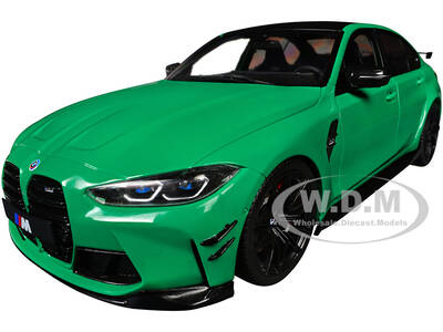 2024 BMW M3 Competition Signal Green with Carbon Top 1/18 Diecast Model Car by Solido