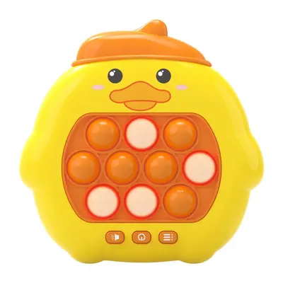 Cute Cartoon Duck Design Quick Push Bubble Toy, 1 Count Stress Relief Knock and Squeeze Toy, Creative Birthday and Holiday Gi...