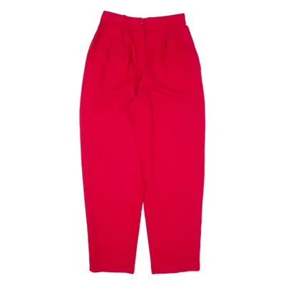 SAG HARBOR Womens Trousers Red Relaxed Tapered W26 L29