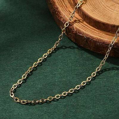 Ion Plating(IP) 304 Stainless Steel Cable Chain Necklace