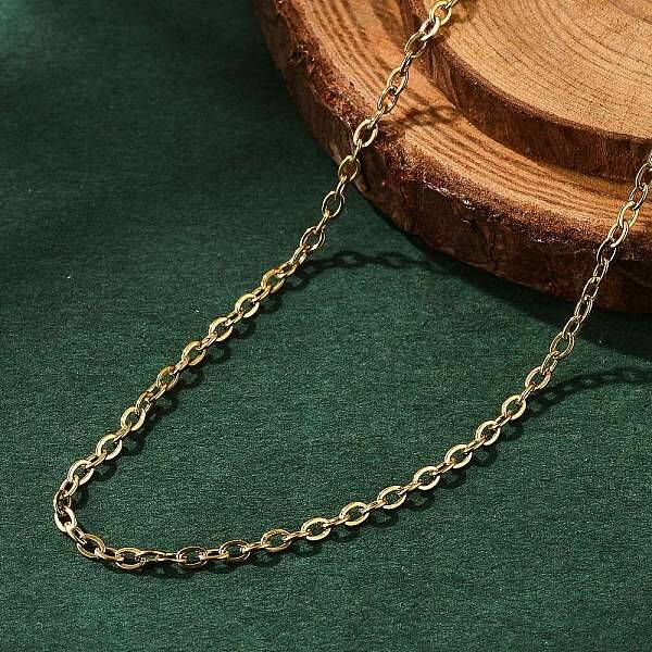 Ion Plating(IP) 304 Stainless Steel Cable Chain Necklace