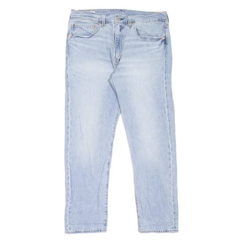 LEVI'S 502 Jeans BIG E Mens Blue Regular Tapered Stone Wash W34 L30