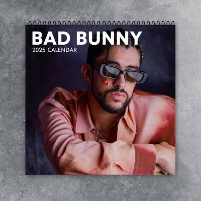 Bad Bunny Wall Calendar 2025 | Celeb 2025 Calendar | Yhlqmdlg Album | Grammy Award For Best Latin Pop Album | Gift For Christ...