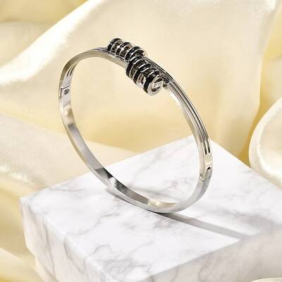 304 Stainless Steel Hinged Enamel Bangles for Women