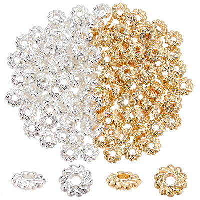 120Pcs 2 Colors Rack Plating Alloy Beads