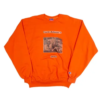 CHAMPION Uncle Johnny's Mens Sweatshirt Orange L
