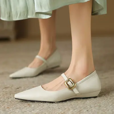 CHIKO Ryan Pointy Toe Wedge Mary Jane Shoes