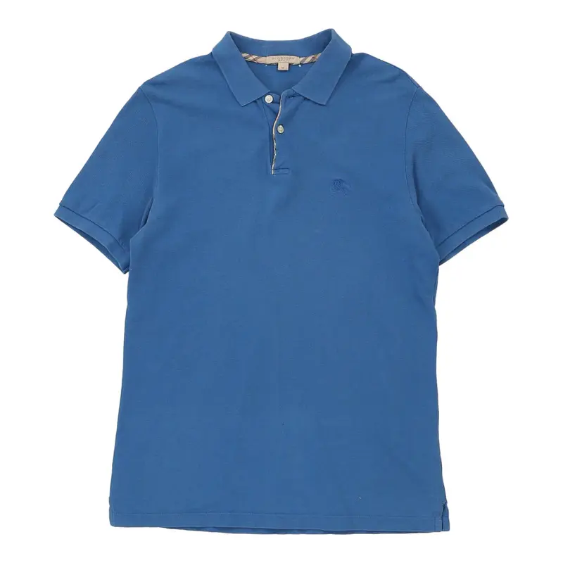 Burberry Brit Polo Shirt - Medium Blue Cotton
