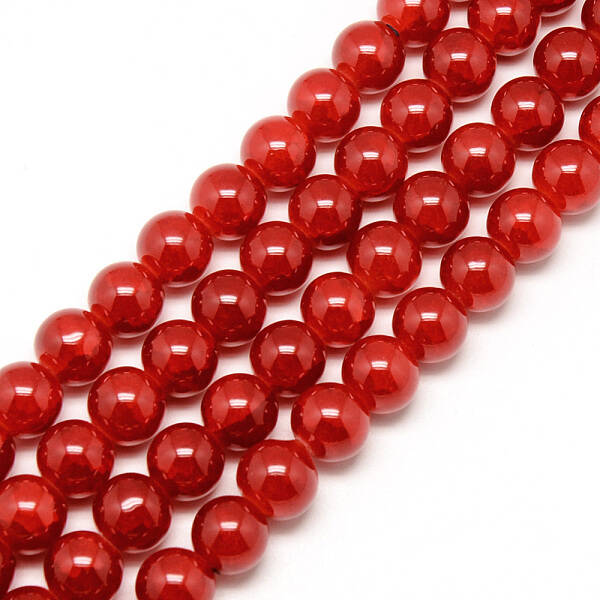 Baking Painted Crackle Glass Beads Strands