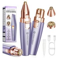 Electric Shaver Eyebrow Facial Hair Remover: 2 in 1 Electric Shaver and Facial Trimmer - Rechargeable Eyebrow Facial Body Raz...