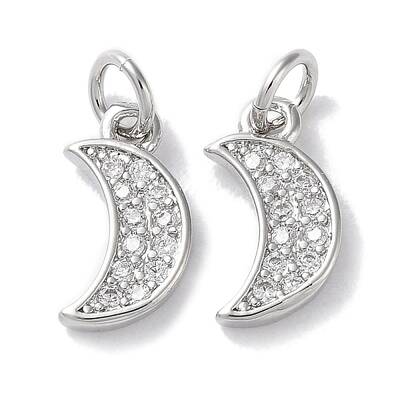Rack Plating Brass Micro Pave Cubic Zirconia Pendants