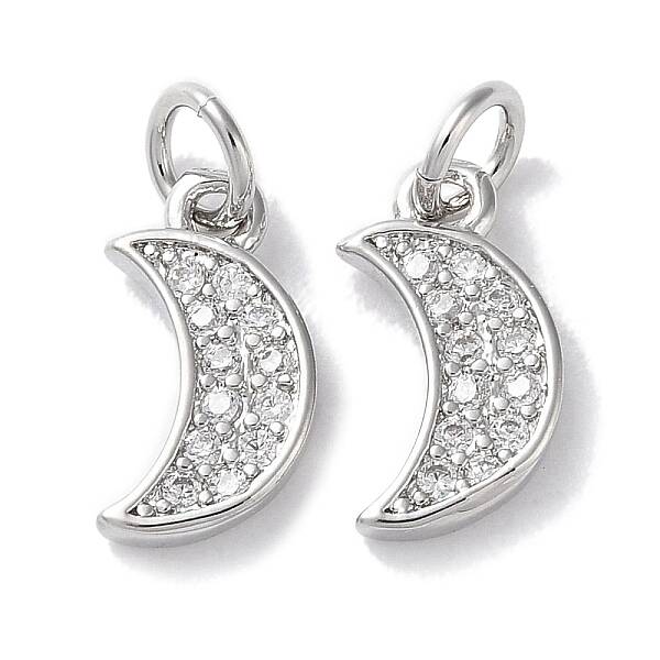 Rack Plating Brass Micro Pave Cubic Zirconia Pendants