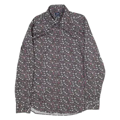 JOOP! Slim Fit Mens Shirt Green Floral Long Sleeve M