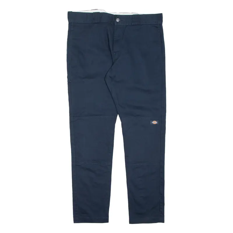 DICKIES Chino Mens Trousers Blue Slim Straight W36 L32