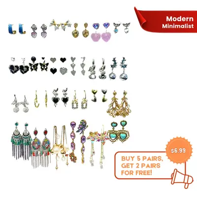 [Link-1]  white card Fashion Earrings for Women Girls  buy 5 get 2| Only live streaming